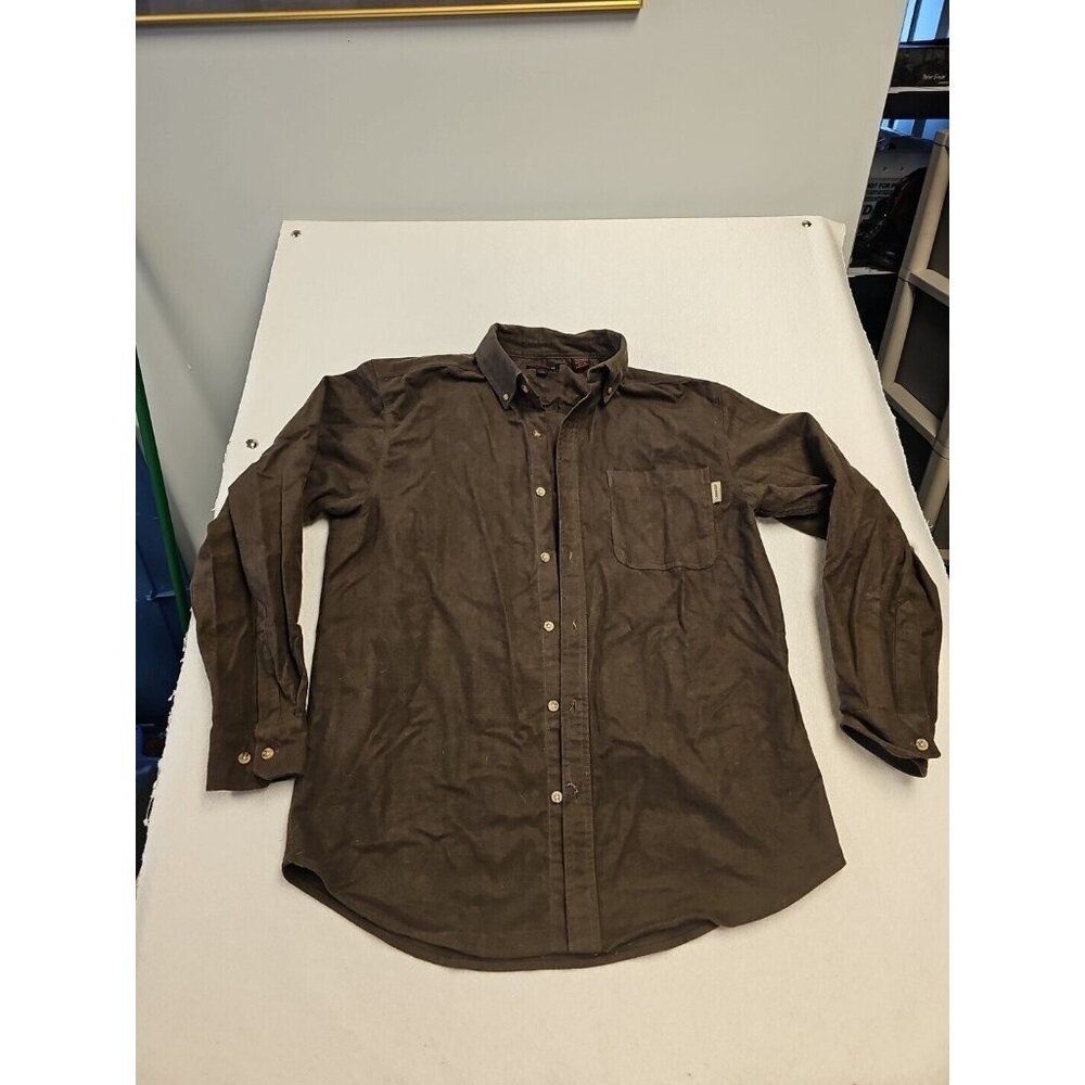 Wolverine Flannel Men’s L Brown Long Sleeve Button Down Shirt Collared